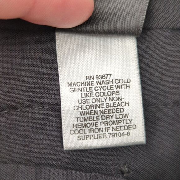 Liz Claiborne Black Straight Leg Mid Rise Office Work Pants Size 32/30-14 - Picture 4 of 9